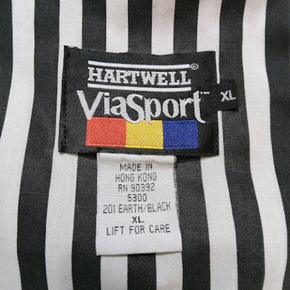 HARTWELL VIASPORT Vintage Jacket Striped Lining Workwear Bomber Grandpacore L - Picture 9 of 15